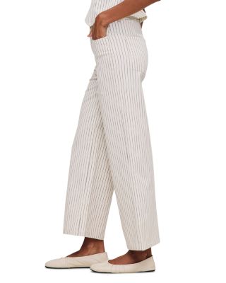 Hepburn High Rise Ankle Wide Leg Jeans in Seashell Stripe