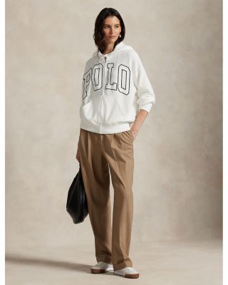 Logo Lightweight Fleece Full Zip Hoodie