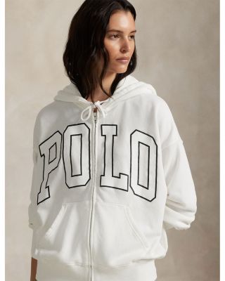 Logo Lightweight Fleece Full Zip Hoodie