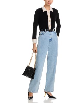 100% Cashmere Contrast Trim Cardigan - Exclusive