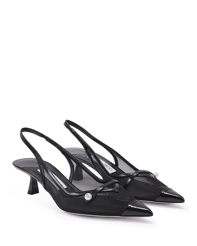 Jimmy Choo Amita 45 Amita45tnx Blackblack In Black