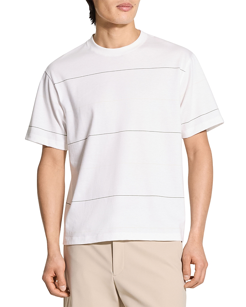 Theory Stripe Relaxed Pima Cotton T-shirt
