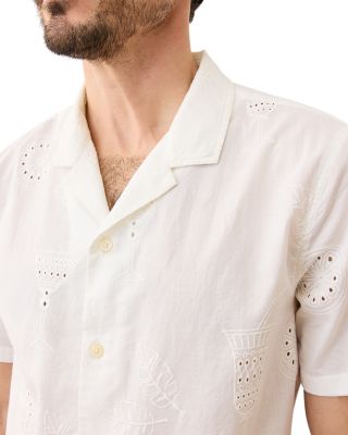 Eyelet Regular Fit Camp Shirt