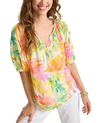 Tropicana Isle Puff Sleeve Top