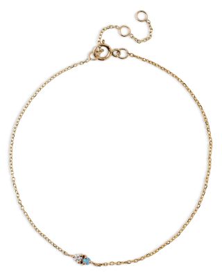 14K Yellow Gold Diamond & Opal Two Step Bracelet