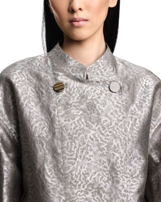 Shiny Jacquard Blazer
