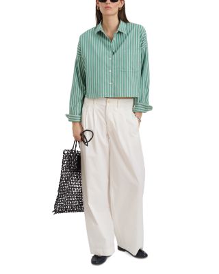 Jo Striped Cropped Shirt