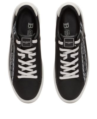  Men's B-Court Printed Calfskin Trainers Sneakers