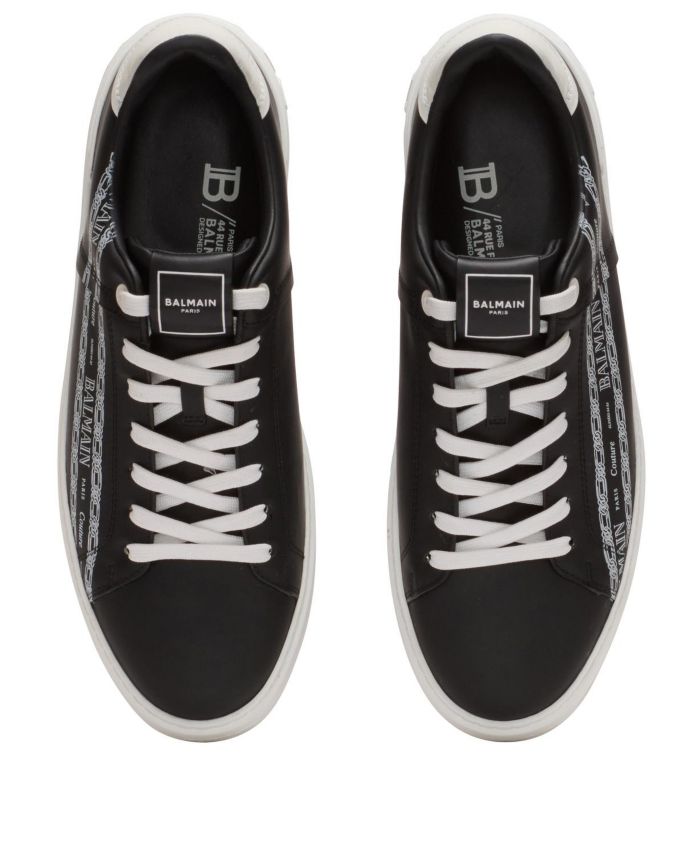 Men's B-Court Printed Calfskin Trainers Sneakers