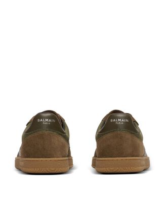  Men's Leather and Canvas Swan Trainers