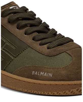  Men's Leather and Canvas Swan Trainers