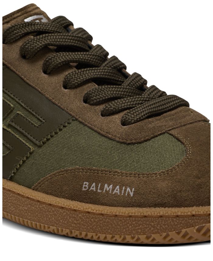 Men's Leather and Canvas Swan Trainers