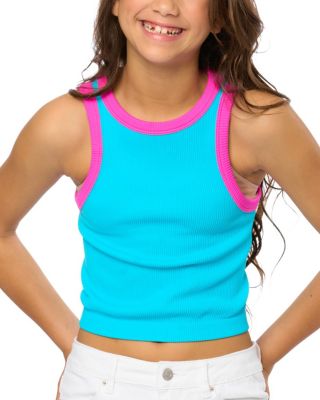  Girls' Contrast Trim Sleeveless Top - Big Kid