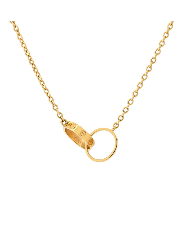 Pre-owned Pre-owned Cartier Cartier Love Interlocking Necklace 18k Gold