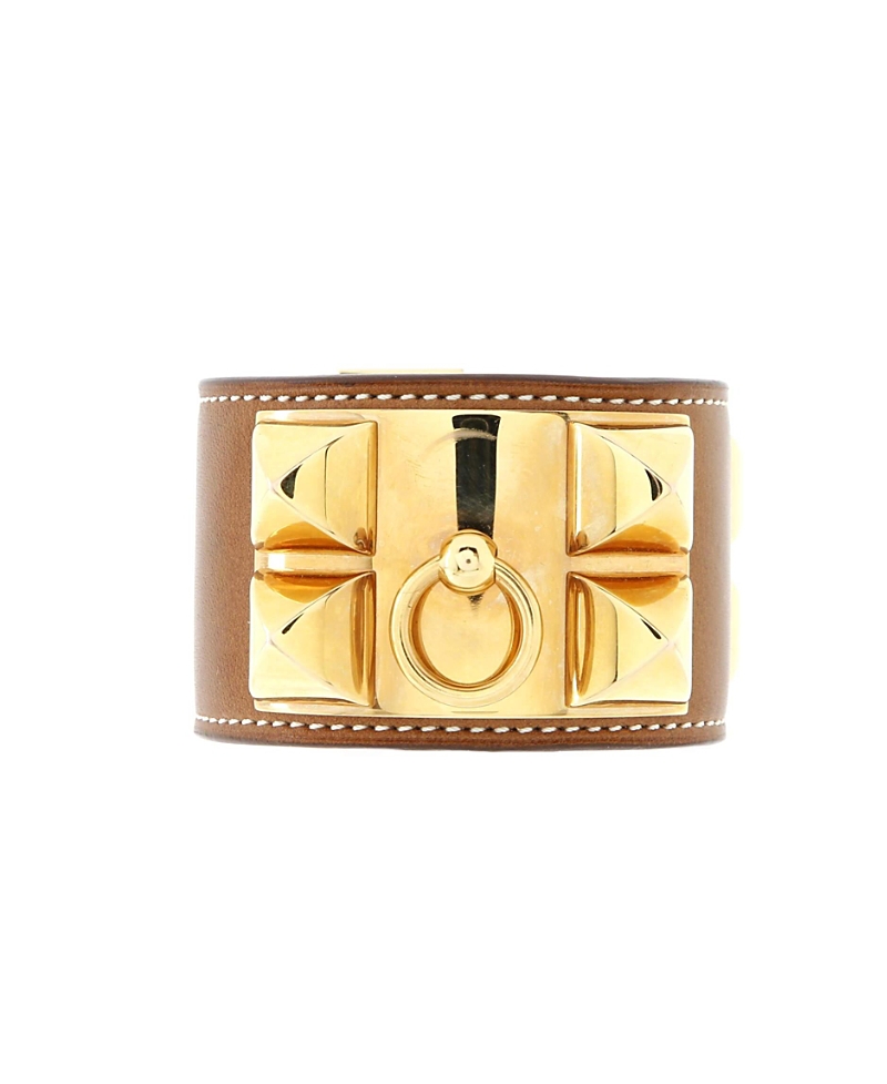 PRE-OWNED HERMES PRE-OWNED HERMES COLLIER DE CHIEN BRACELET LEATHER