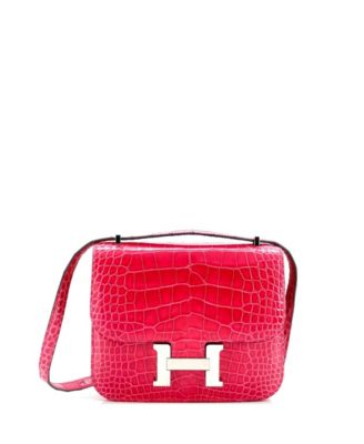 Pre-Owned HERMÈS - 18 Constance Bag Shiny Alligator