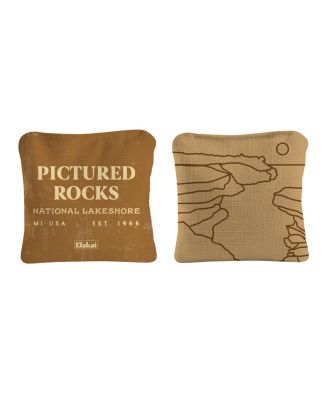 6x6 Pictured Rocks National Park Durasuede + Turbo Polyglide Pilot Versacraft Cornhole Bags