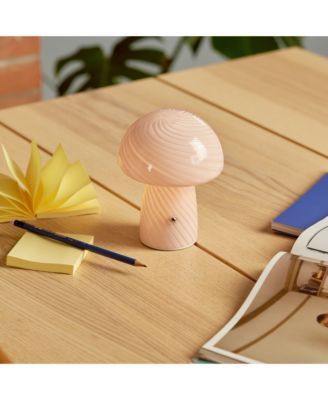 Mini Cordless Glass Mushroom Lamp