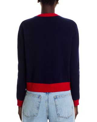 100% Cashmere Contrast Trim Cardigan - Exclusive