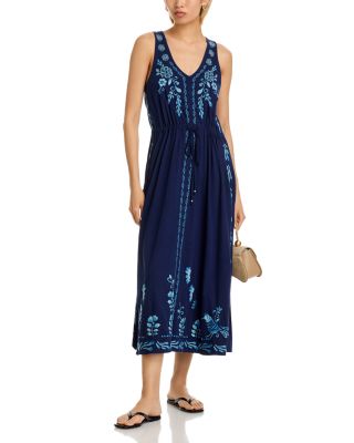 V Neck Drawstring Dress