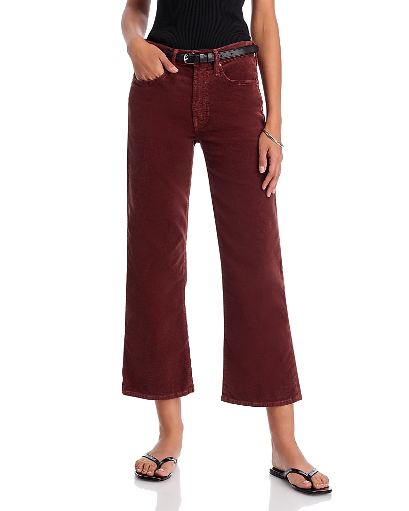 Mother The Mid Rise Maven Ankle Pants In Red