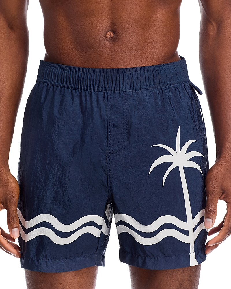 Onia Nylon Crinkle 5 Swim Trunk In Blue