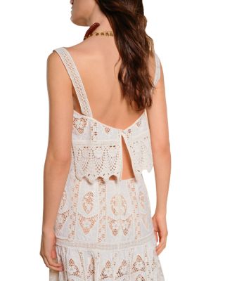 Casablanca Scalloped Lace Top