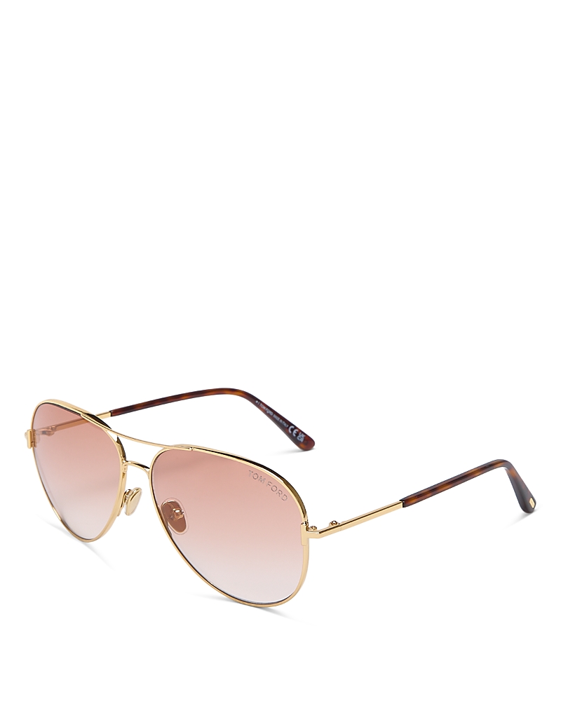 Tom Ford Clark Aviator Sunglasses, 59mm
