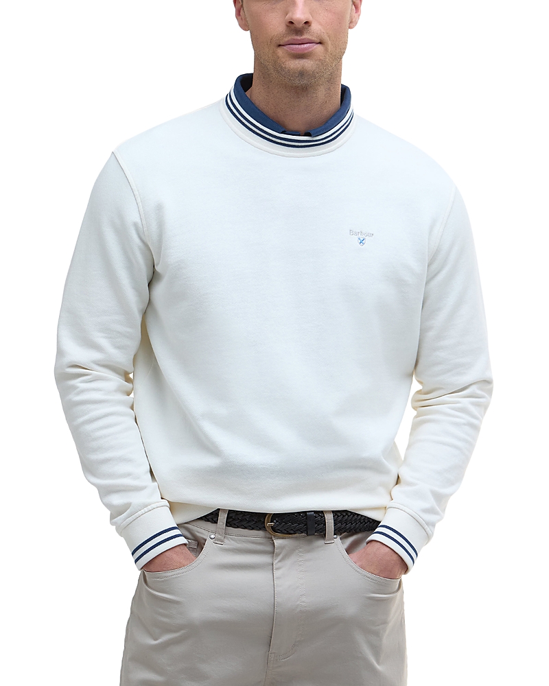 Barbour Rosford Tipped Cotton Crewneck Sweatshirt