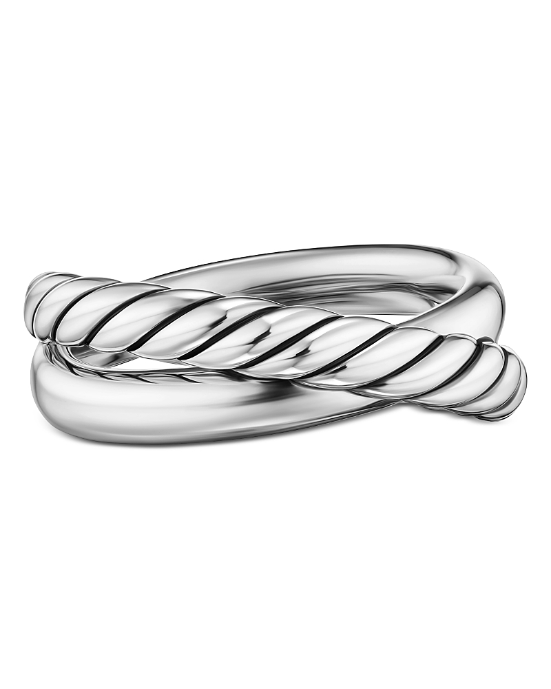 David Yurman Crossover Two Row Ring in Sterling Silver, 7.4mm