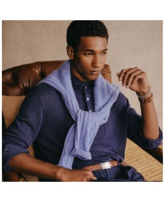 Men's Art Deco Leather Belt