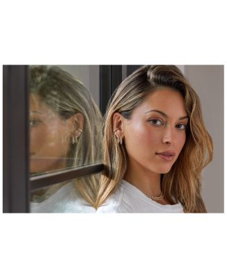 14K Yellow Gold Diamond Maeve Hoop Earrings