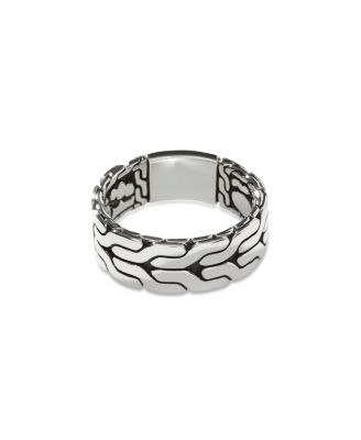 Sterling Silver Carved Chain Band Ring