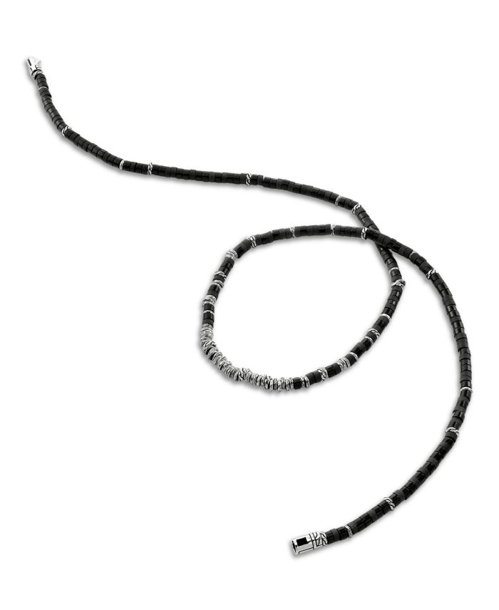 Sterling Silver Heishi Gemstone Necklace, 22"