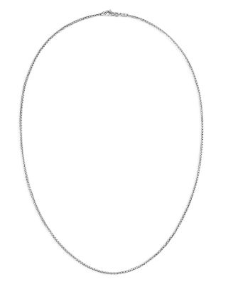 Sterling Silver Classic Box Chain Necklace, 26"