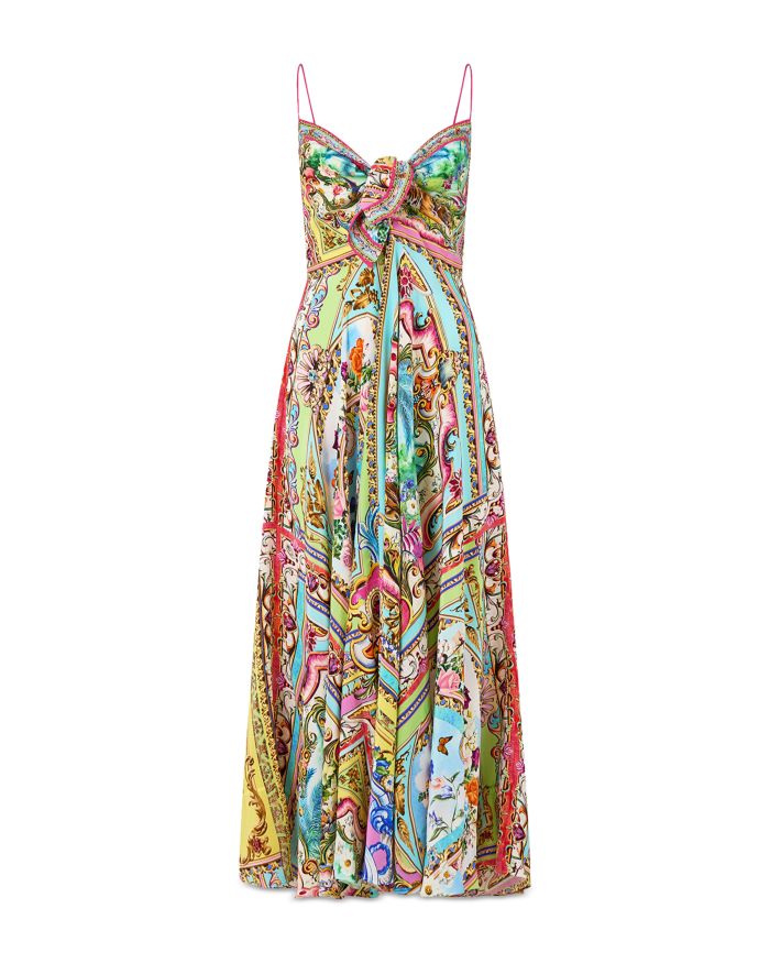 Silk Tie Front Dress