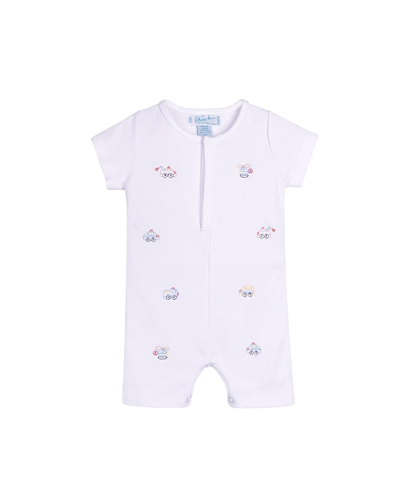 Feltman Brothers Boys' Vehicle Embroidered Cotton Gown with Hat - Baby