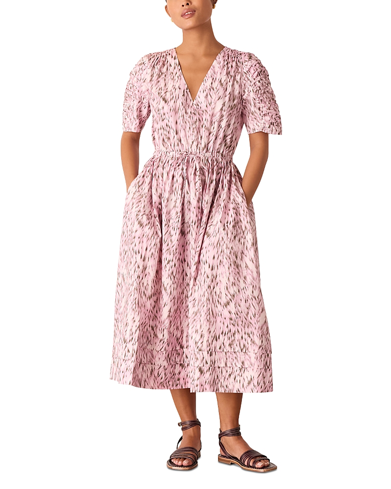 Whistles Petite Leopard Midi Dress