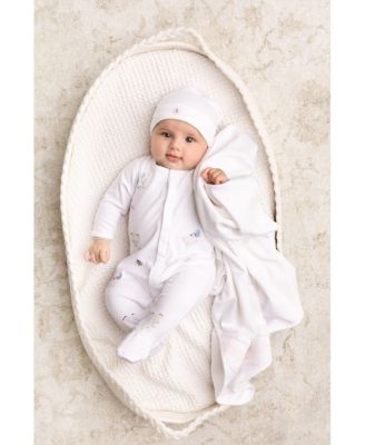 Girls' Garden Embroidered Cotton Romper with Hat - Baby