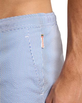 Bulldog Drawcord Seersucker 6" Swim Trunks