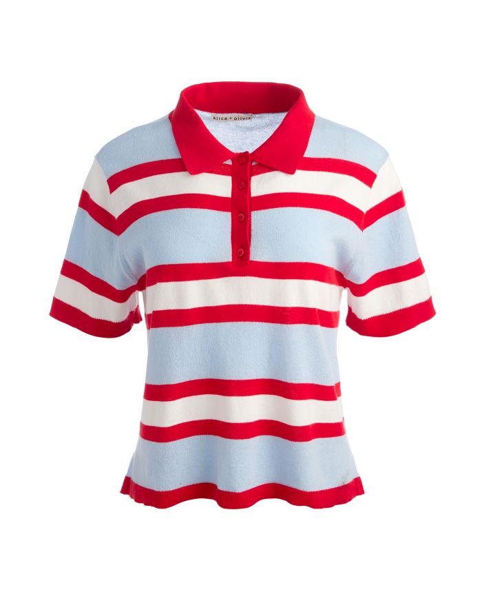 Tillie Short Sleeve Striped Polo