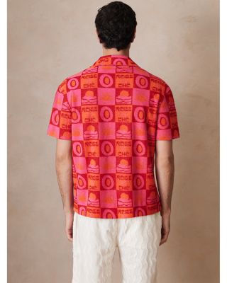 CHE Saura Towelling Sunset Jacquard Print Cuban Shir