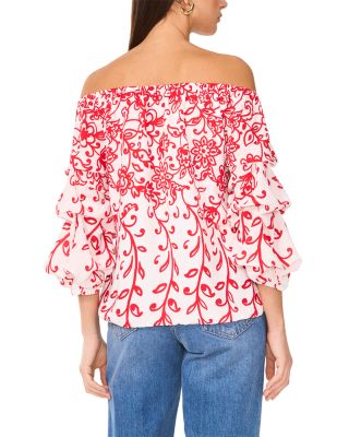 Off The Shoulder Bubble Sleeve Top 