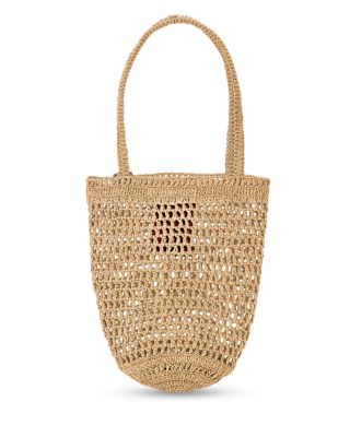 Summer Banana Raffia Small Tote
