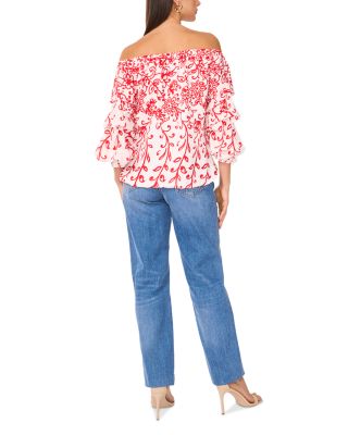 Off The Shoulder Bubble Sleeve Top 