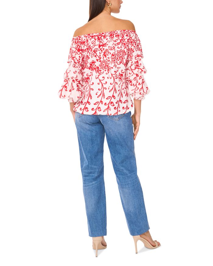 Off The Shoulder Bubble Sleeve Top