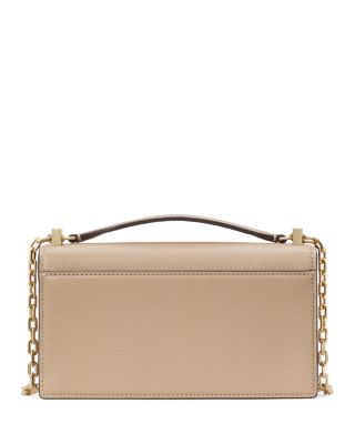 Deco Pebbled Leather Mini Flap Chain Crossbody