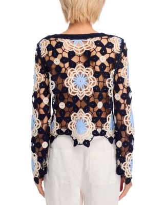 Circle Crochet Long Sleeve Top - Exclusive