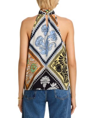 Halter Neck Printed Blouse