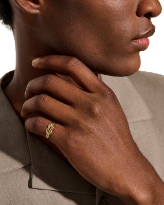 14K Yellow Gold & Sterling Silver Love Knot Ring, 3.6mm